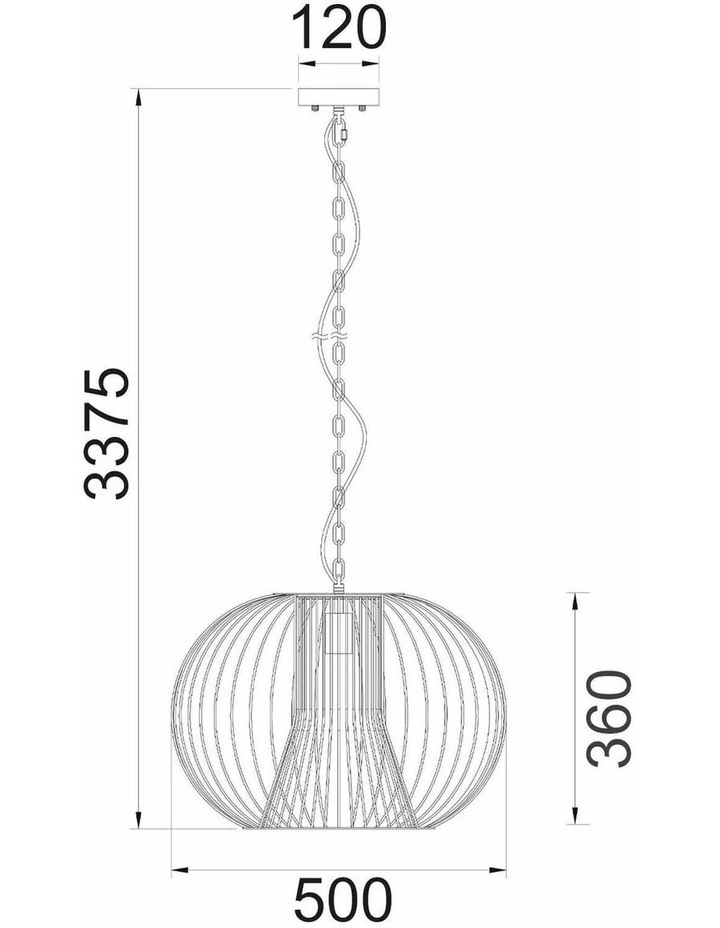 Parrilla Interior Round Cage Iron Pendant Lights image 3