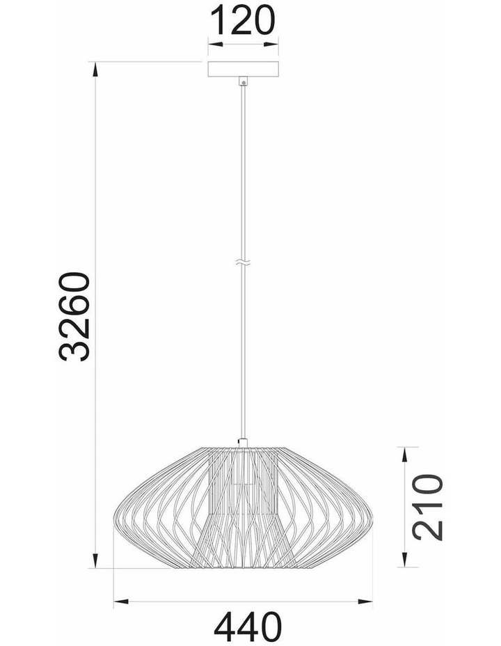 Parrilla Interior Oval Cage Iron Pendant Lights OD440mm image 2