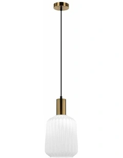 Papel Interior Pleated Opal Opaque / Translucent Jar Glass Pendant Lights