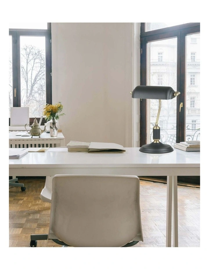Banca Interior Banker Lamps with Cylindrical Shade image 2