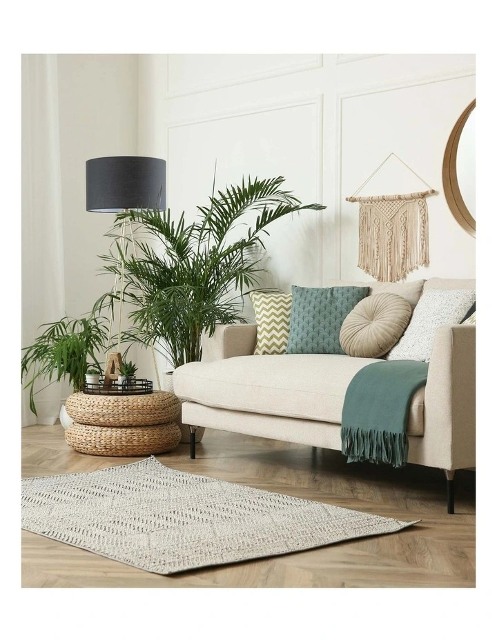 Jambes Drum Shade with Antique Brass Tripod Floor Lamps image 2