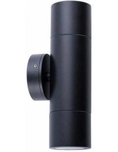 GU10 Exterior Wall Pillar Spot Lights (Black Aluminium) IP65