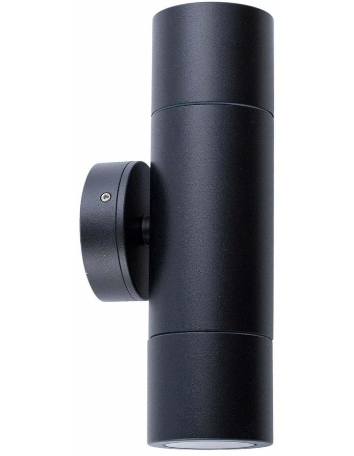 GU10 Exterior Wall Pillar Spot Lights (Black Aluminium) IP65 image 1