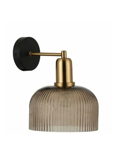 Vintaj Interior Dome Glass with Antique Brass Highlight Wall Lights