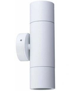 GU10 Exterior Wall Pillar Spot Lights (White Aluminium) IP65