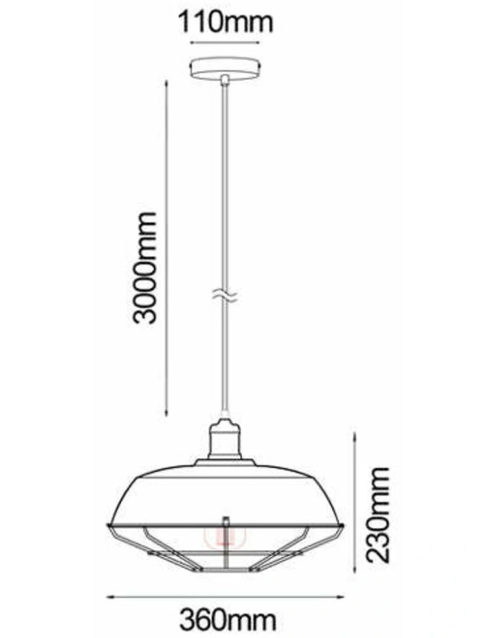 Matrix Industrial Iron Dome & Cage Pendant Lights image 3