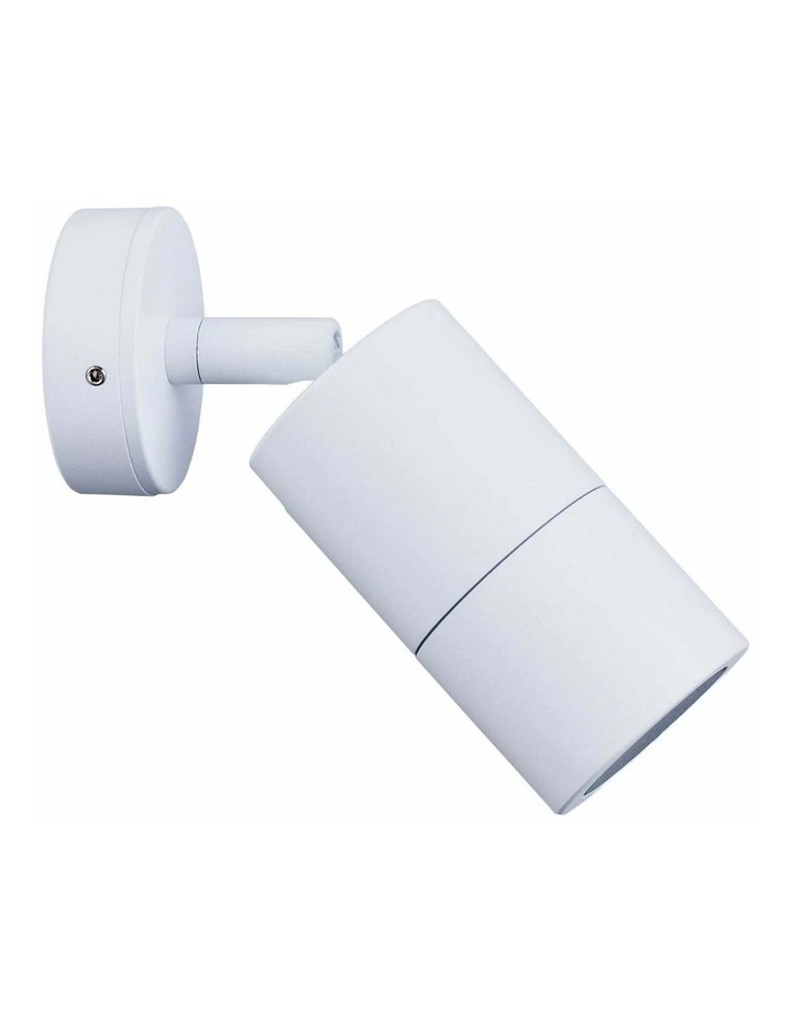GU10 Exterior Wall Pillar Spot Lights (White Aluminium) IP65 image 1