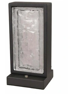 Zeigel Interior LED Rectangular Textured Ice Glass Diffuser Table Lamps