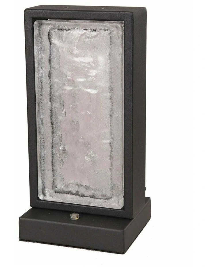 Zeigel Interior LED Rectangular Textured Ice Glass Diffuser Table Lamps image 1