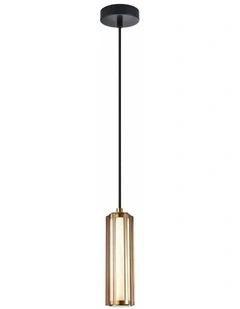 Freccia Interior LED Tri-CCT Glass with Curve Cylinder Pendant Lights