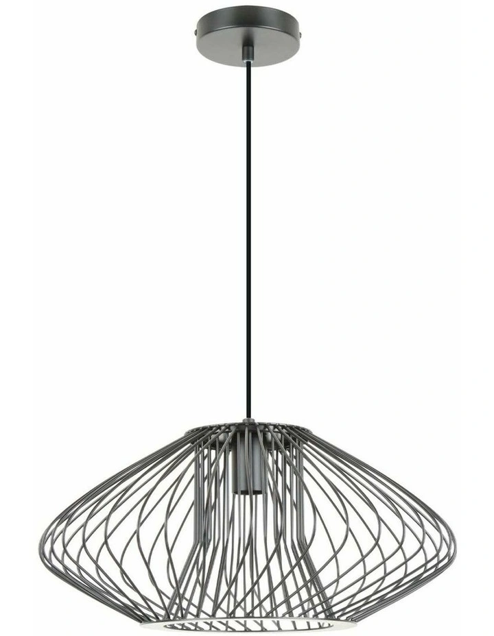 Parrilla Interior Oval Cage Iron Pendant Lights OD440mm image 1