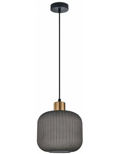 Gomitas Interior Translucent Glass Shade with Brass Highlight Pendant Lights