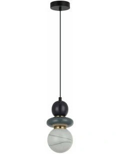Tocado Interior Sandblasted Opal Diffuser Glass with Ceramic Bead Pendant Lights