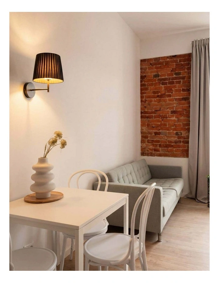 Prega Interior Slanted Pleated Fabric Shade Wall Lights image 2