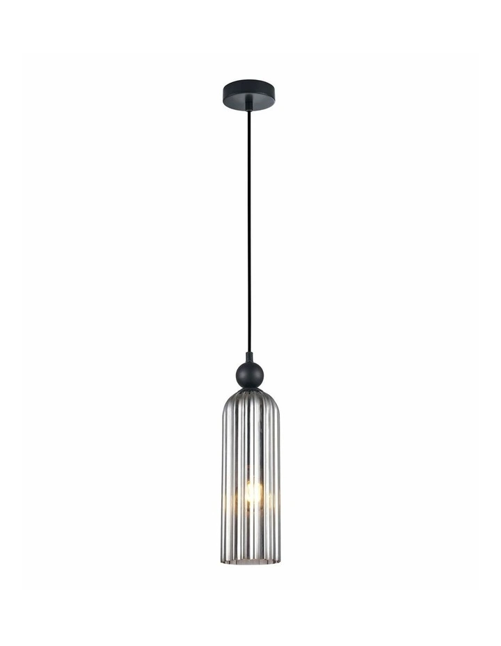 Flauta Interior Round Top Cylinder Ribbed Pendant Lights image 1