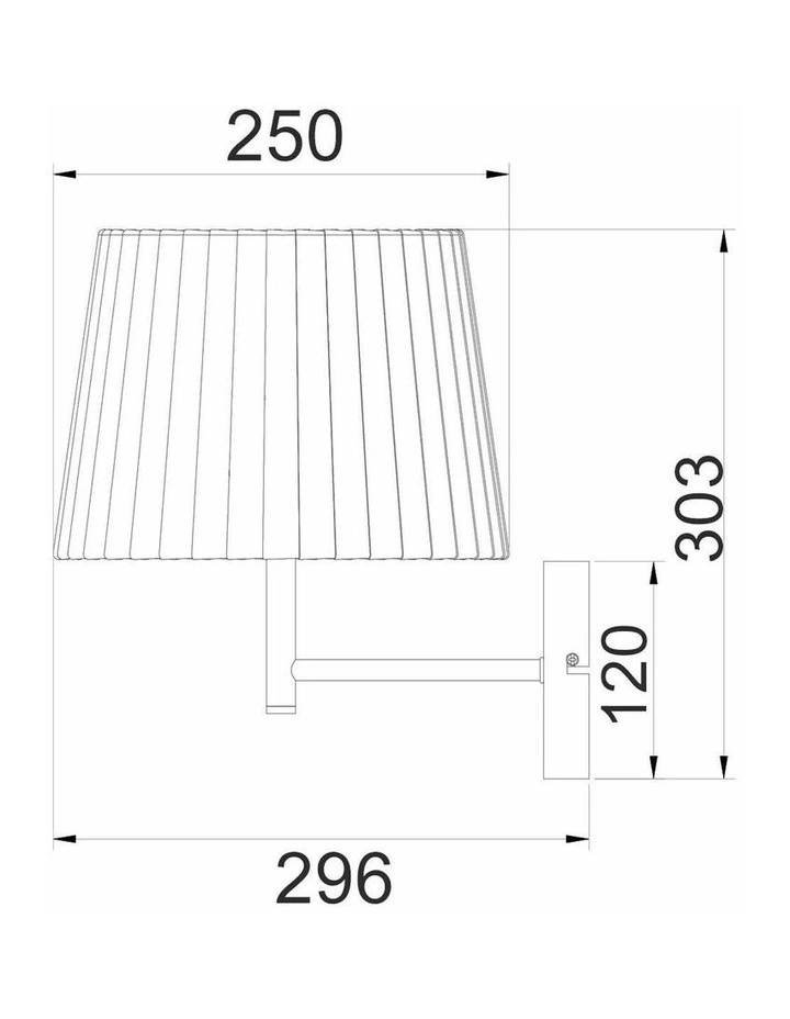 Prega Interior Slanted Pleated Fabric Shade Wall Lights image 3