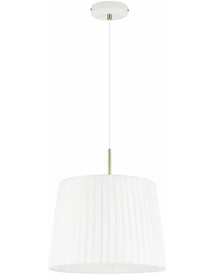 Prega Interior Slanted Pleated Fabric Shade Pendant Lights image 1