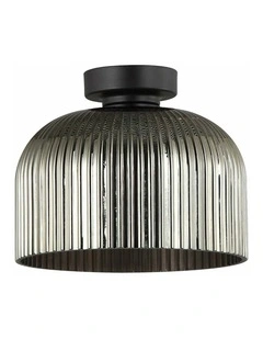 Vintaj D.I.Y. Dome Ribbed Glass Batten Fix Ceiling Lights