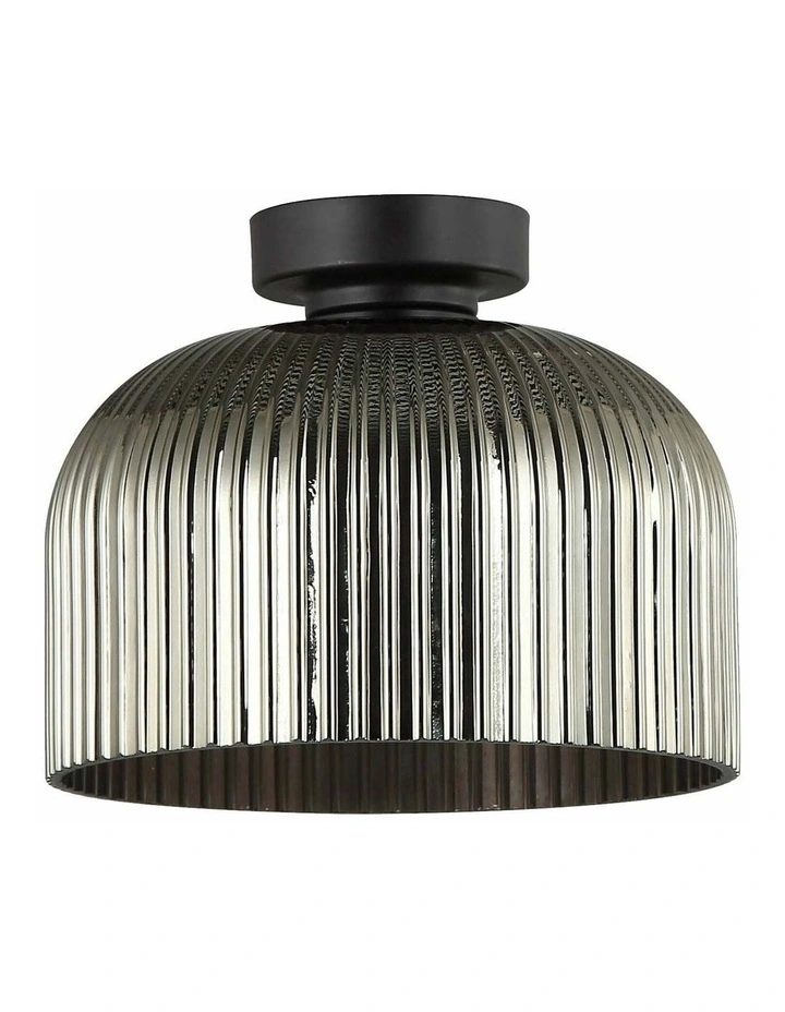 Vintaj D.I.Y. Dome Ribbed Glass Batten Fix Ceiling Lights image 1