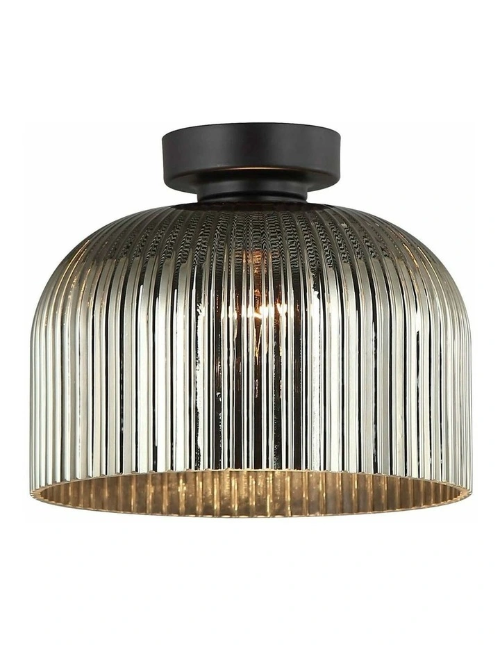 Vintaj D.I.Y. Dome Ribbed Glass Batten Fix Ceiling Lights image 2