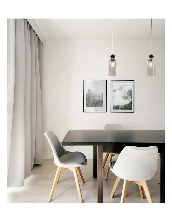 Sino Interior Ellipse Clear Glass Shade Pendant Lights image 4