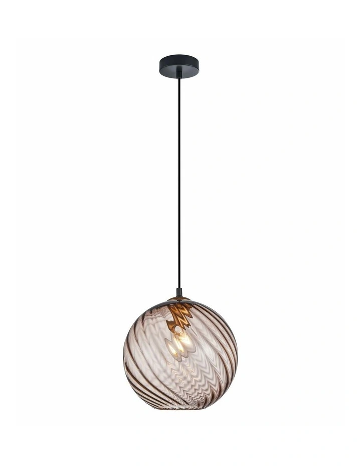 Espiral Interior Wine Glass Shade Wavy Finish Round Pendant Lights image 1