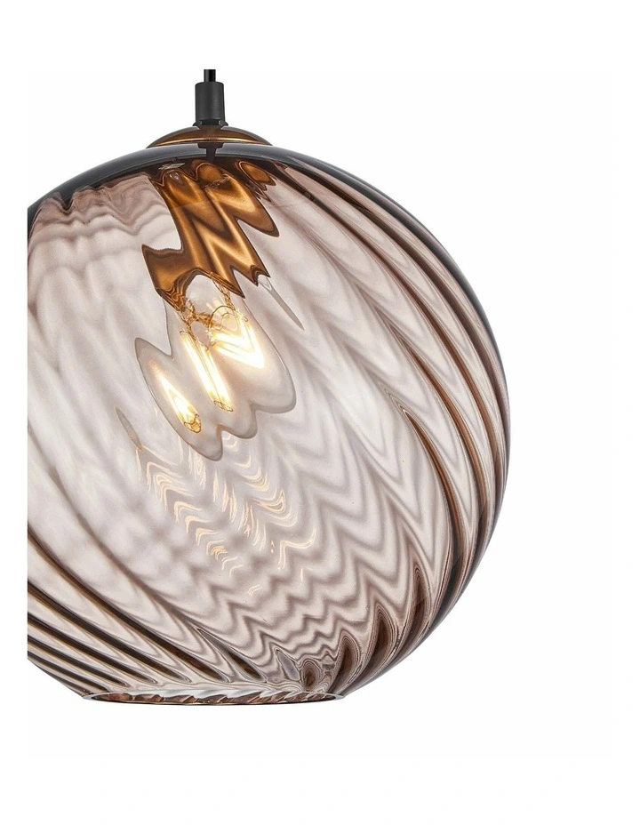 Espiral Interior Wine Glass Shade Wavy Finish Round Pendant Lights image 3