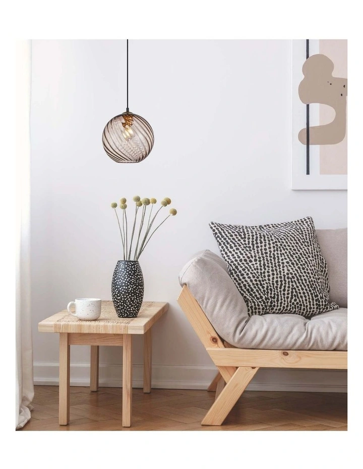 Espiral Interior Wine Glass Shade Wavy Finish Round Pendant Lights image 5