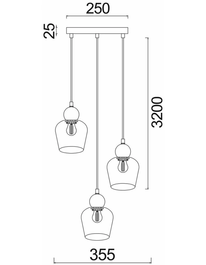 Champan Interior Bronze Amber / Mirror Finish Smokey Black Glass Ellipse Pendant Lights image 3