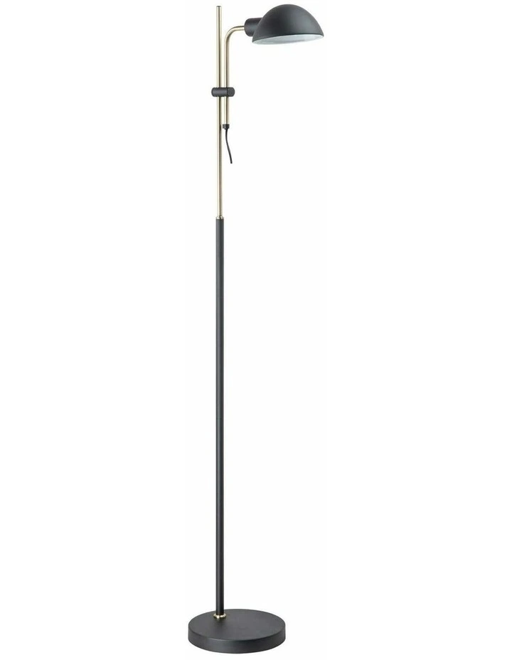 Tettu Adjustable Height Swivel Head Sand Black Floor Lamps image 1