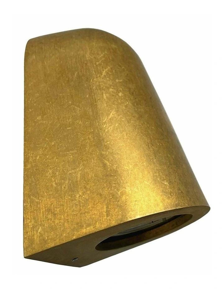 Torque Exterior GU10/MR16 Antique Brass Surface Mounted Cone Wall Lights IP65 image 2