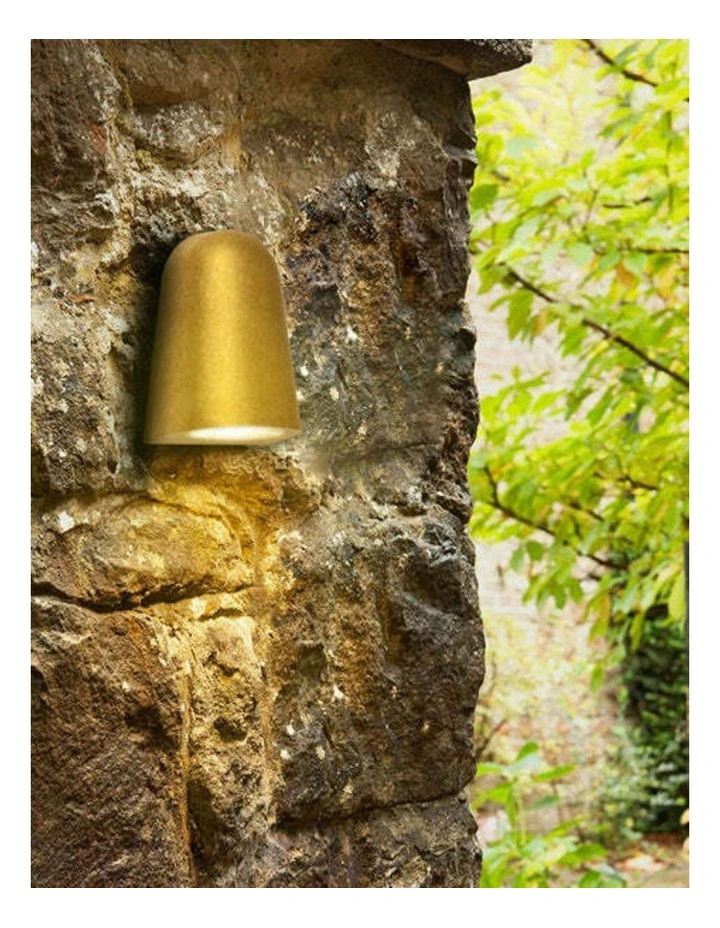 Torque Exterior GU10/MR16 Antique Brass Surface Mounted Cone Wall Lights IP65 image 3
