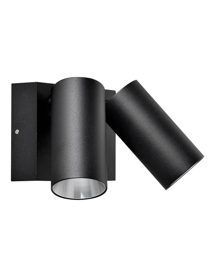 Surface Mounted LED Tri-CCT Double Adjustable Wall/Pillar Light (Matte Black) IP65 image 1