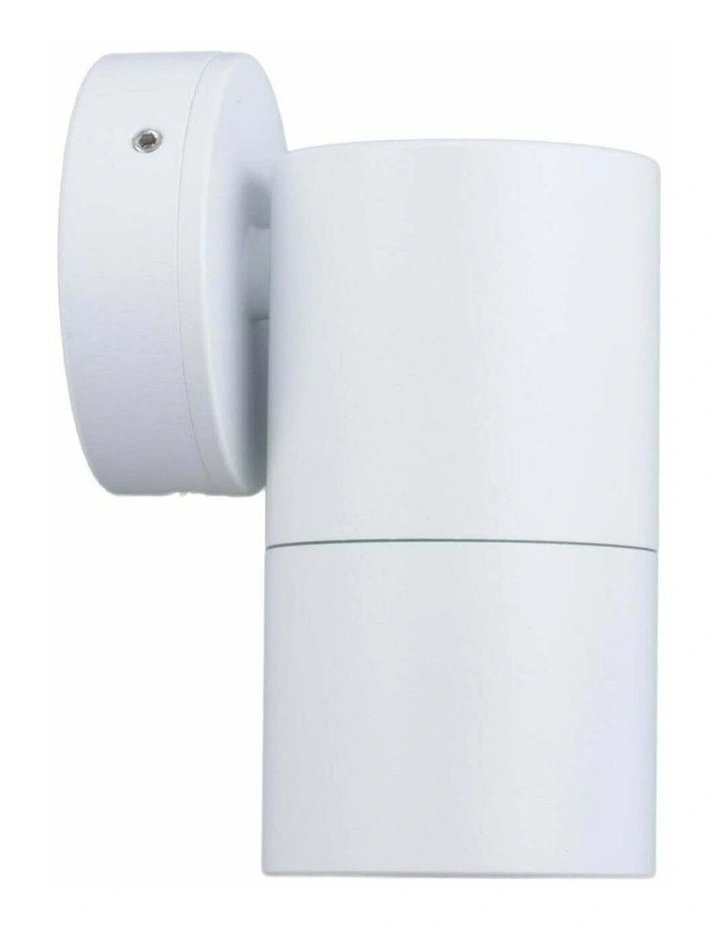 GU10 Exterior Wall Pillar Spot Lights (White Aluminium) IP65 image 1