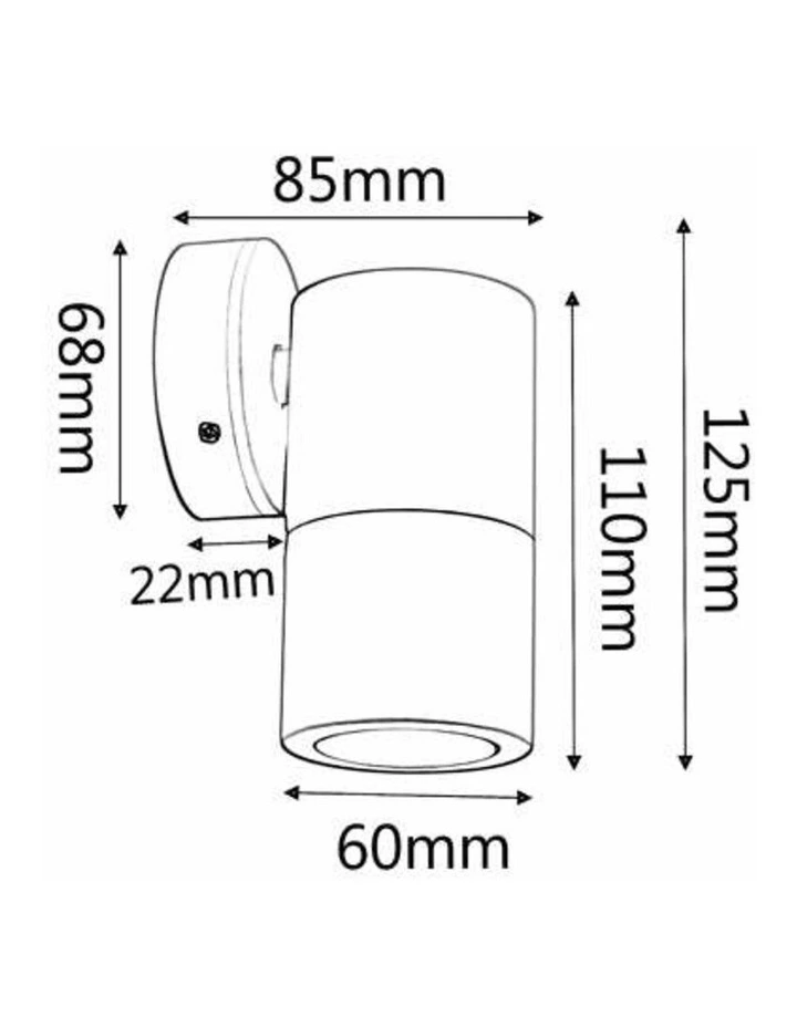 GU10 Exterior Wall Pillar Spot Lights (White Aluminium) IP65 image 2