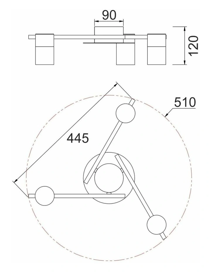 Tache Interior Spot Ceiling Lights (with Adjustable Chrome Heads) IP20 image 2