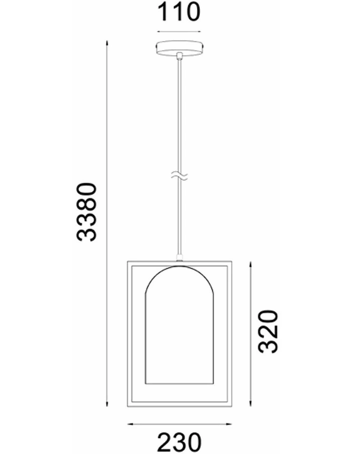 Swing Oblong Wood Frame Pendant Lights image 2