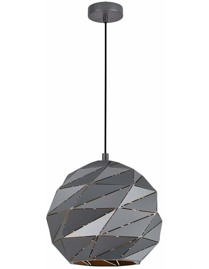 Origami Interior Large Dome Carved Iron Origami Style Pendant Lights image 1