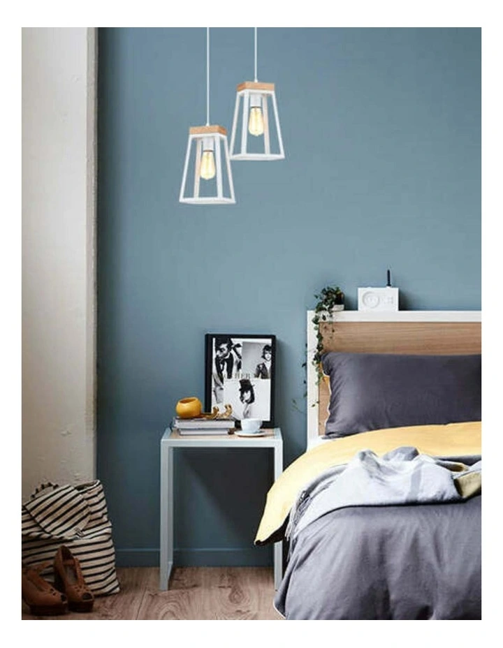 Lanterna Scandinavian Wood Trapezium Pendant Lights image 2