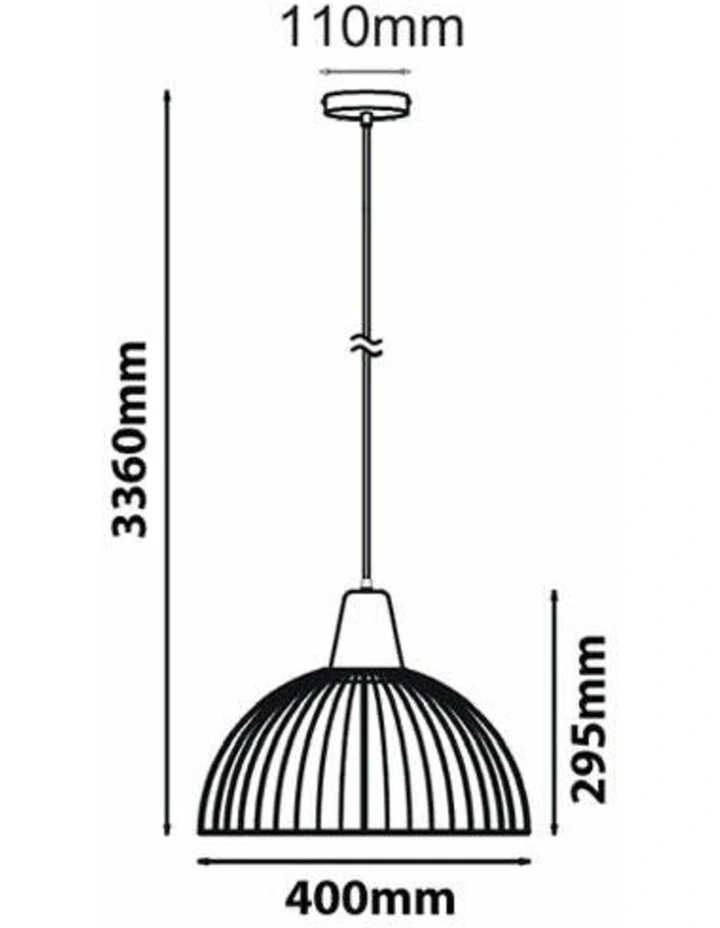 Strand Iron and Wood Dome Cage Pendant Lights image 3