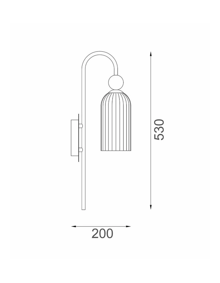 Flauta Interior Round Top Cylinder Ribbed Wall Lights image 2