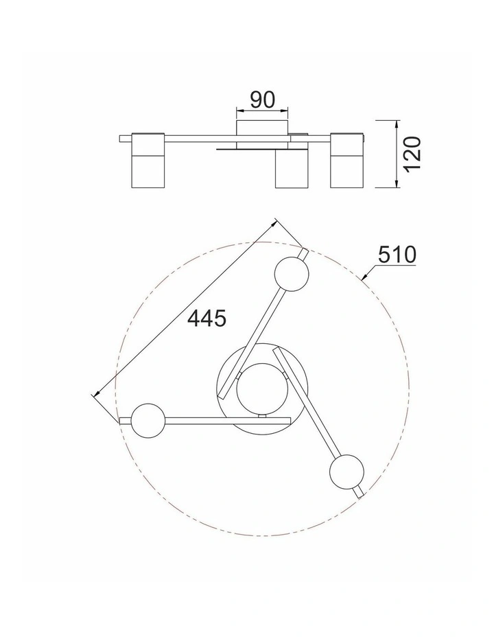 Tache Interior Spot Ceiling Lights (with Adjustable White Heads) IP20 image 3
