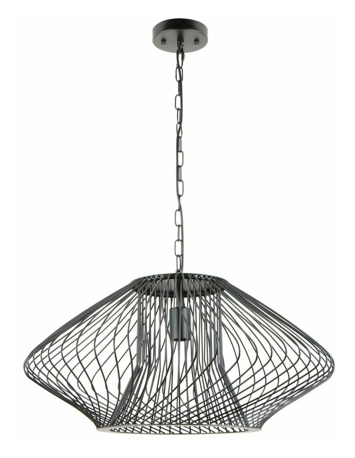 Parrilla Interior Oval Cage Iron Pendant Lights OD600mm image 1