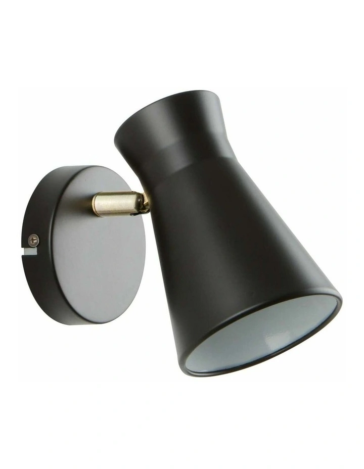 Metco Interior Cone Iron Adjustable Shade Antique Brass Highlight Wall Lights image 1