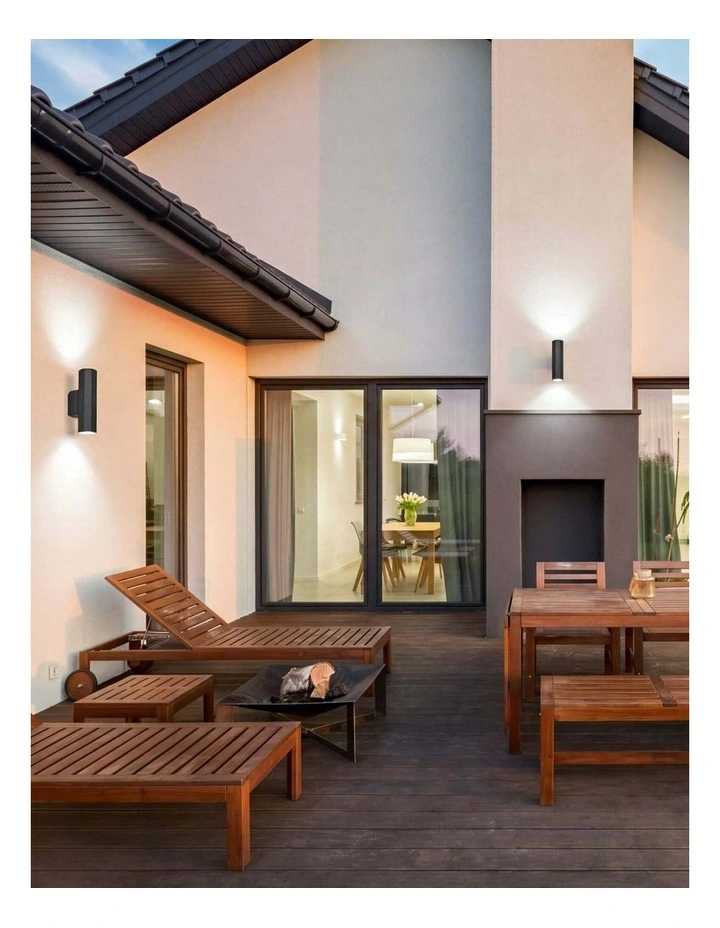Octo GU10 Exterior Octagonal Up/Down Pillar Lights IP65 image 2