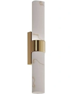Flecha Interior Curved Faux Marble with Veining Effect Wall Lights