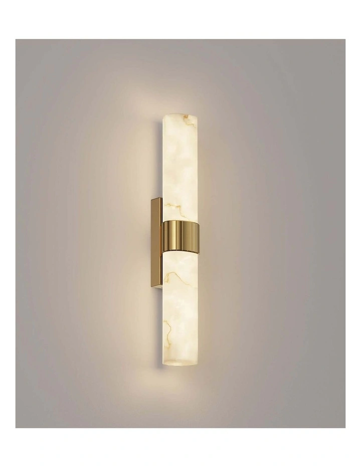 Flecha Interior Curved Faux Marble with Veining Effect Wall Lights image 3