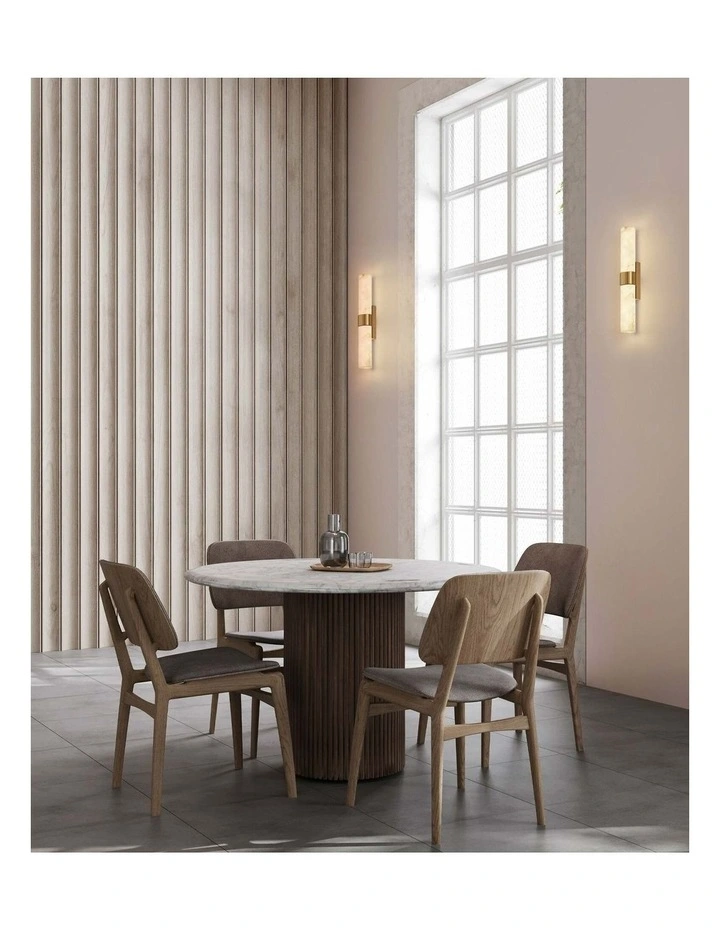 Flecha Interior Curved Faux Marble with Veining Effect Wall Lights image 4