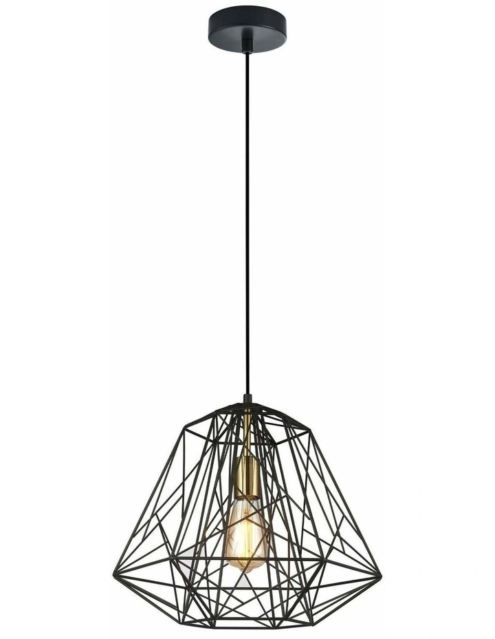 Marte Geometric Design Interior Iron Cage Pendant Lights image 1