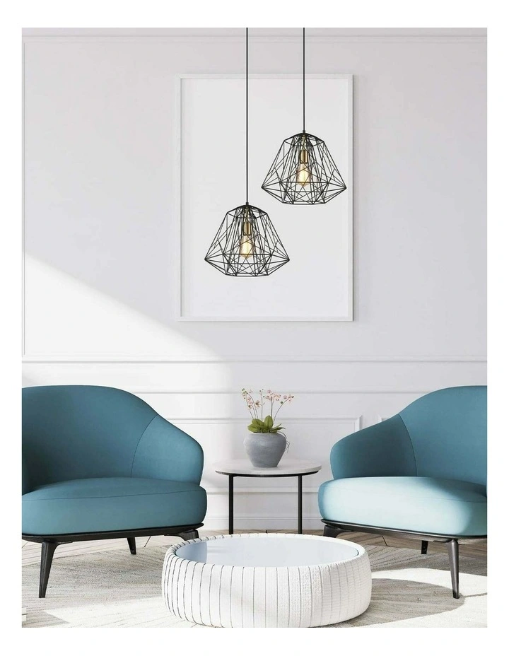 Marte Geometric Design Interior Iron Cage Pendant Lights image 2